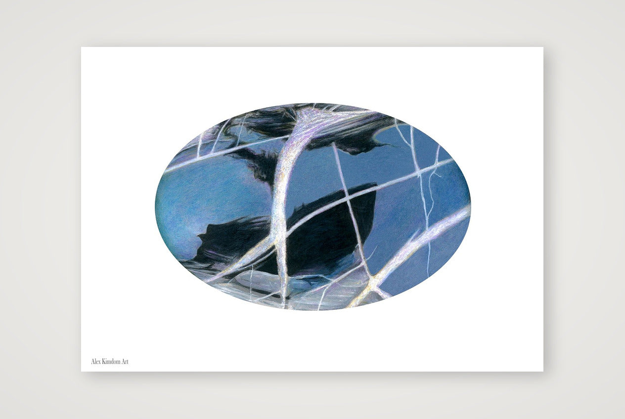 Blue Abstract 1 — 84×59cm, 33×23" Print only