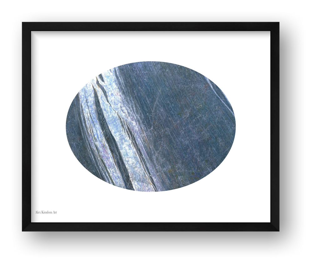 Blue Abstract 2 — framed