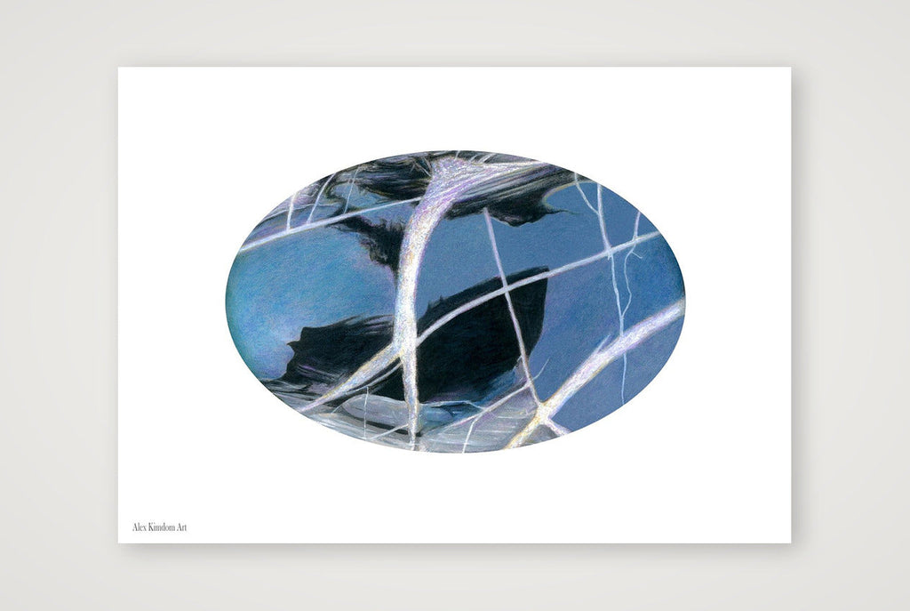 Blue Abstract 1 — A4 (30×21cm, 12×8") Print only