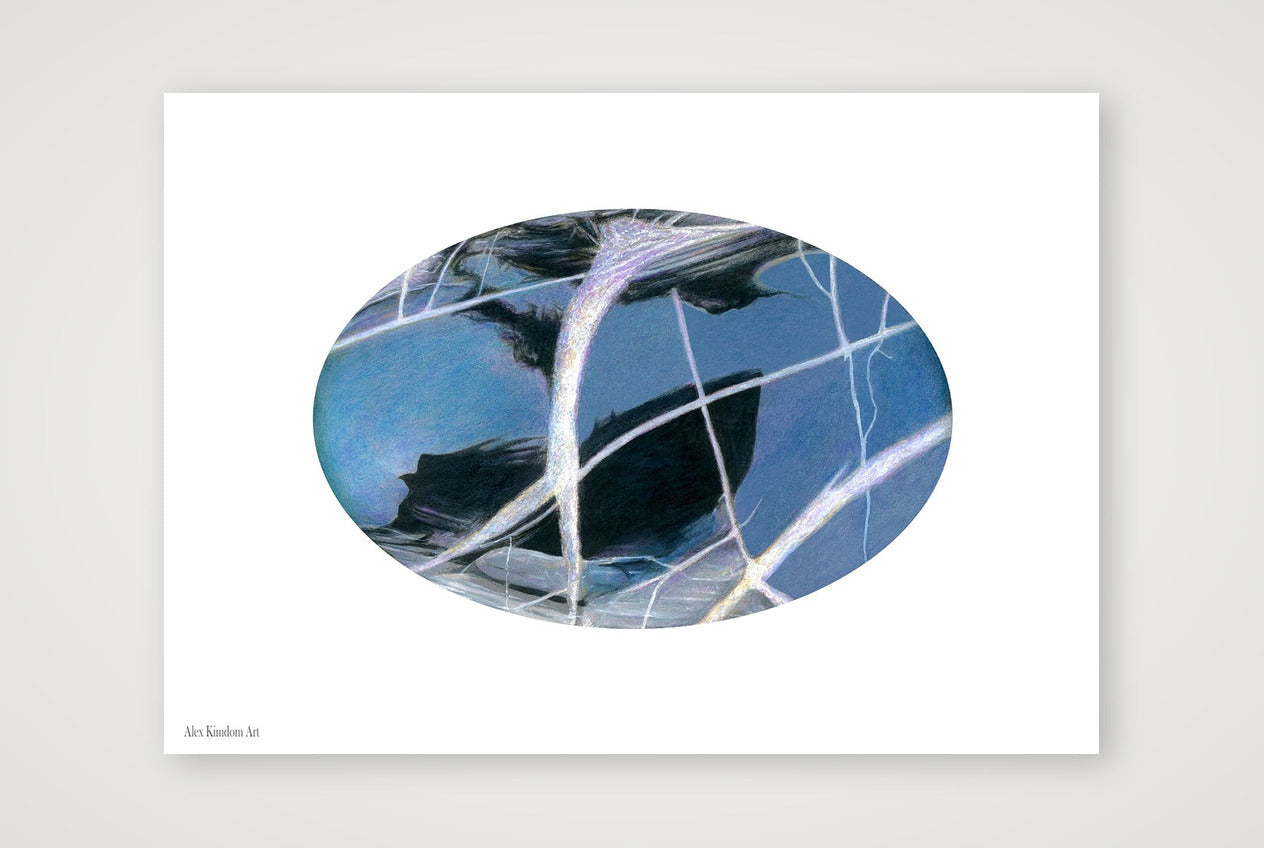 Blue Abstract 1 — A4 (30×21cm, 12×8") Print only