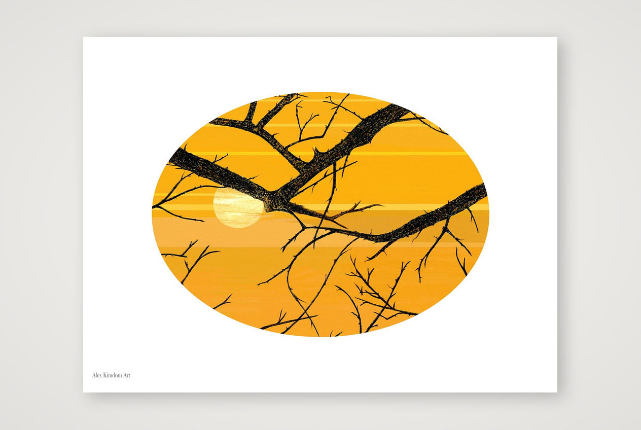 Sun and Branches — 80×60cm, 31×24" Print only