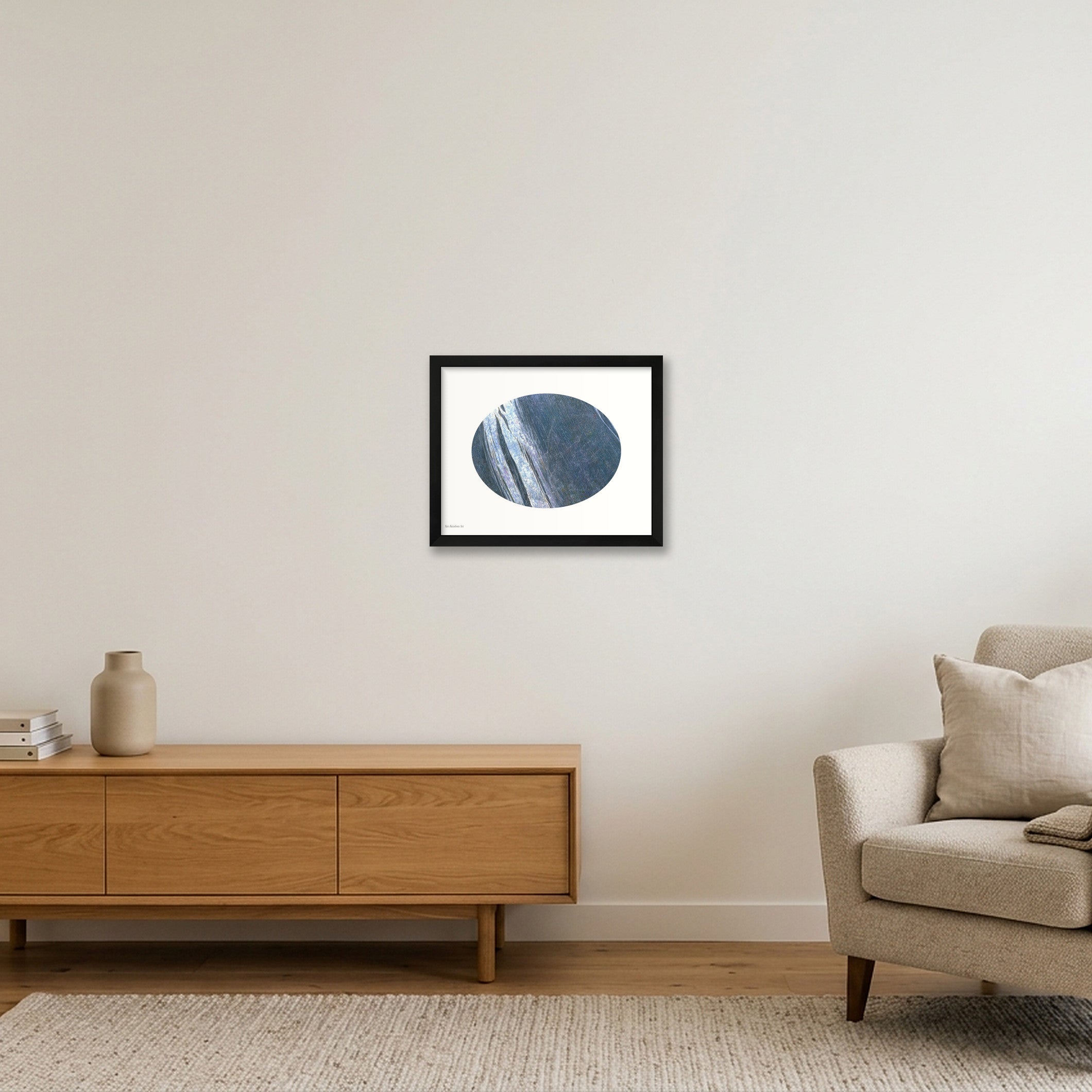 Blue Abstract 2 — 35×28cm, 14×11" Black Frame